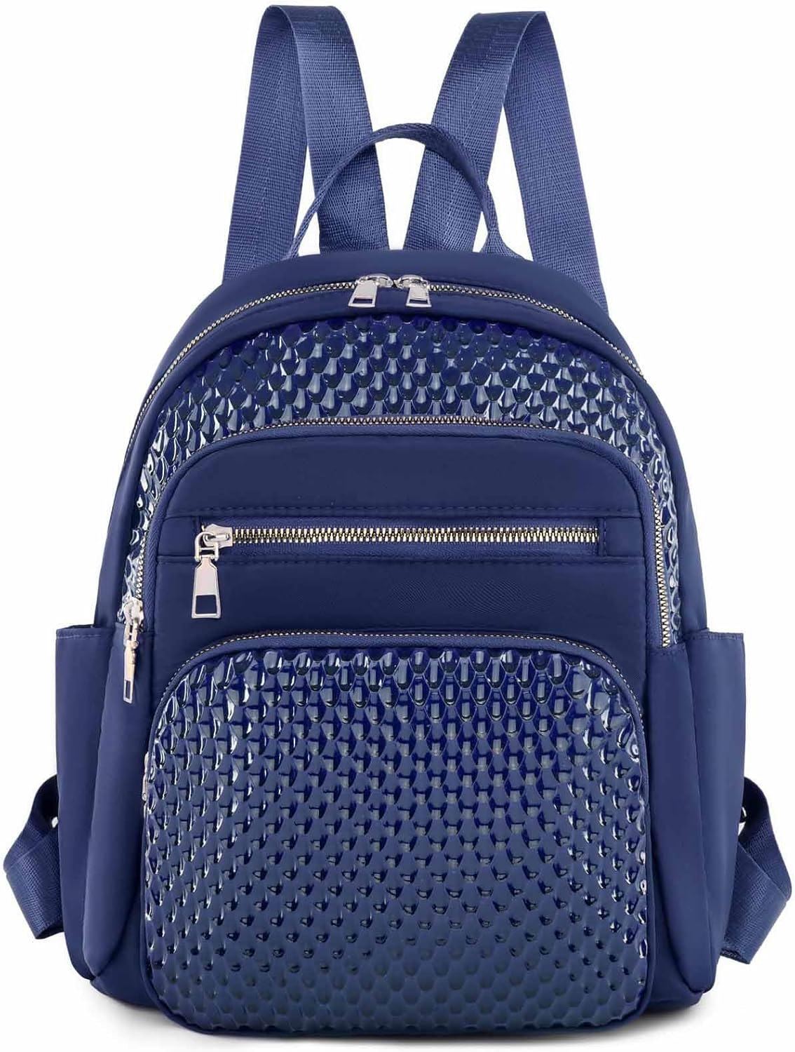 Women Backpack Purse Small Casual Daypack Water Resistant Anti-Theft Mini Backpack Lightweight Nylon (Grey)