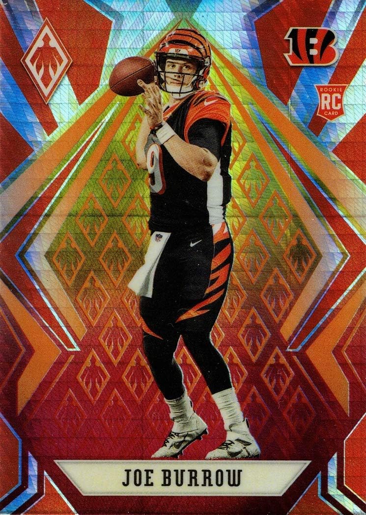 2020 Panini Phoenix Fire Burst Football #101 Joe Burrow Rookie Card