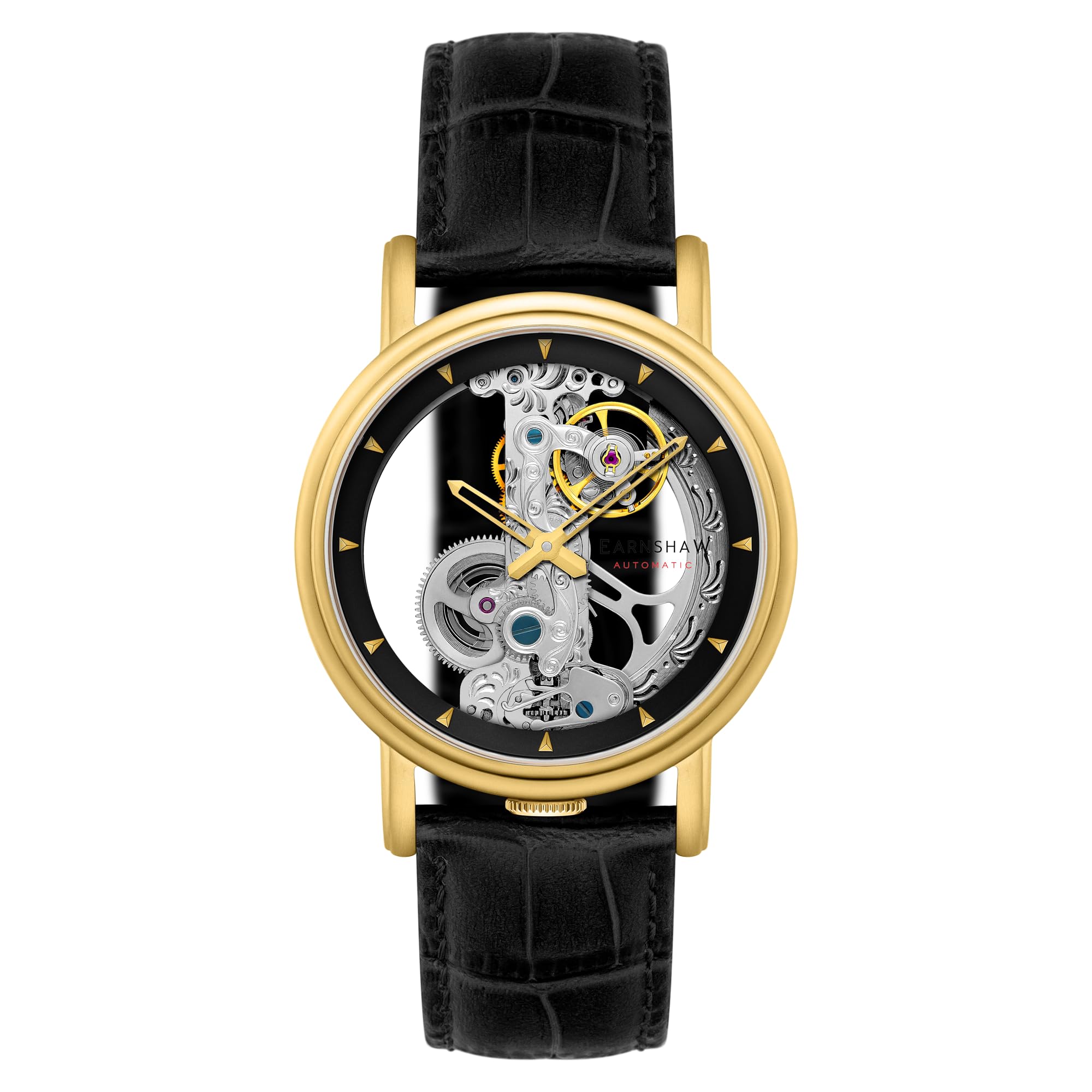 Thomas Earnshaw Fowler Bridge Men's Skeleton Gold Watch ES-8225-04