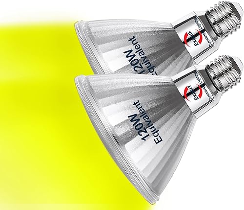 Explux - Bombillas LED PAR38 de alta intensidad equivalente a 200 W, vidrio completo, resistente a la intemperie y antienvejecimiento, regulable,