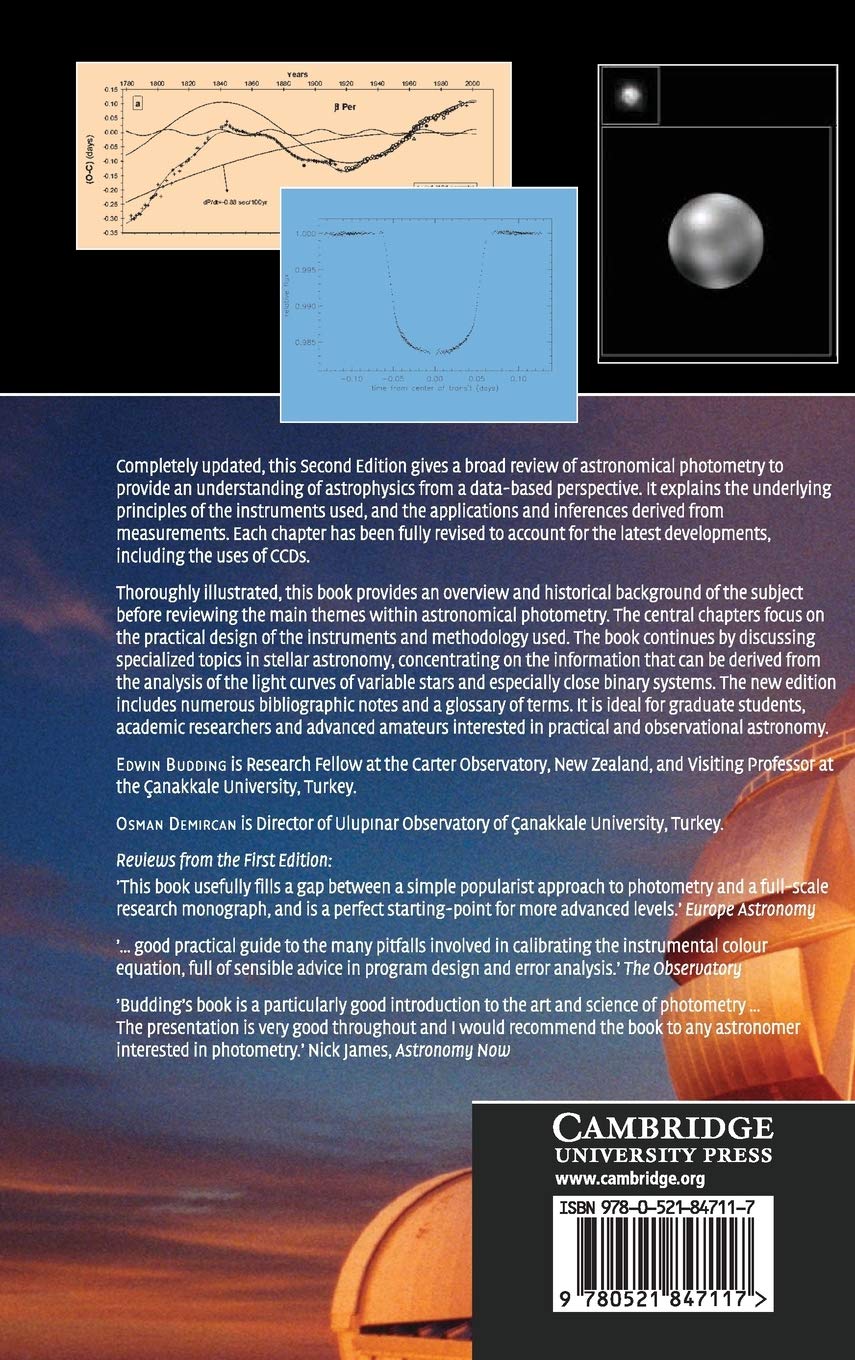 Introduction to Astronomical Photometry (Cambridge Observing Handbooks for Research Astronomers)