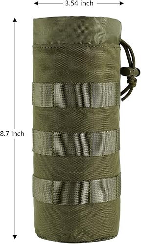 Miniatura 6 de Paquete de 2 bolsas tácticas compactas EDC y 2 unidades con cordón militar Molle para botellas de agua