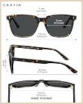 CARFIA Lunettes de soleil polarisés pour femmes : Acétate, petite taille/moyenne, UV400 Anti-Gloire CA5354