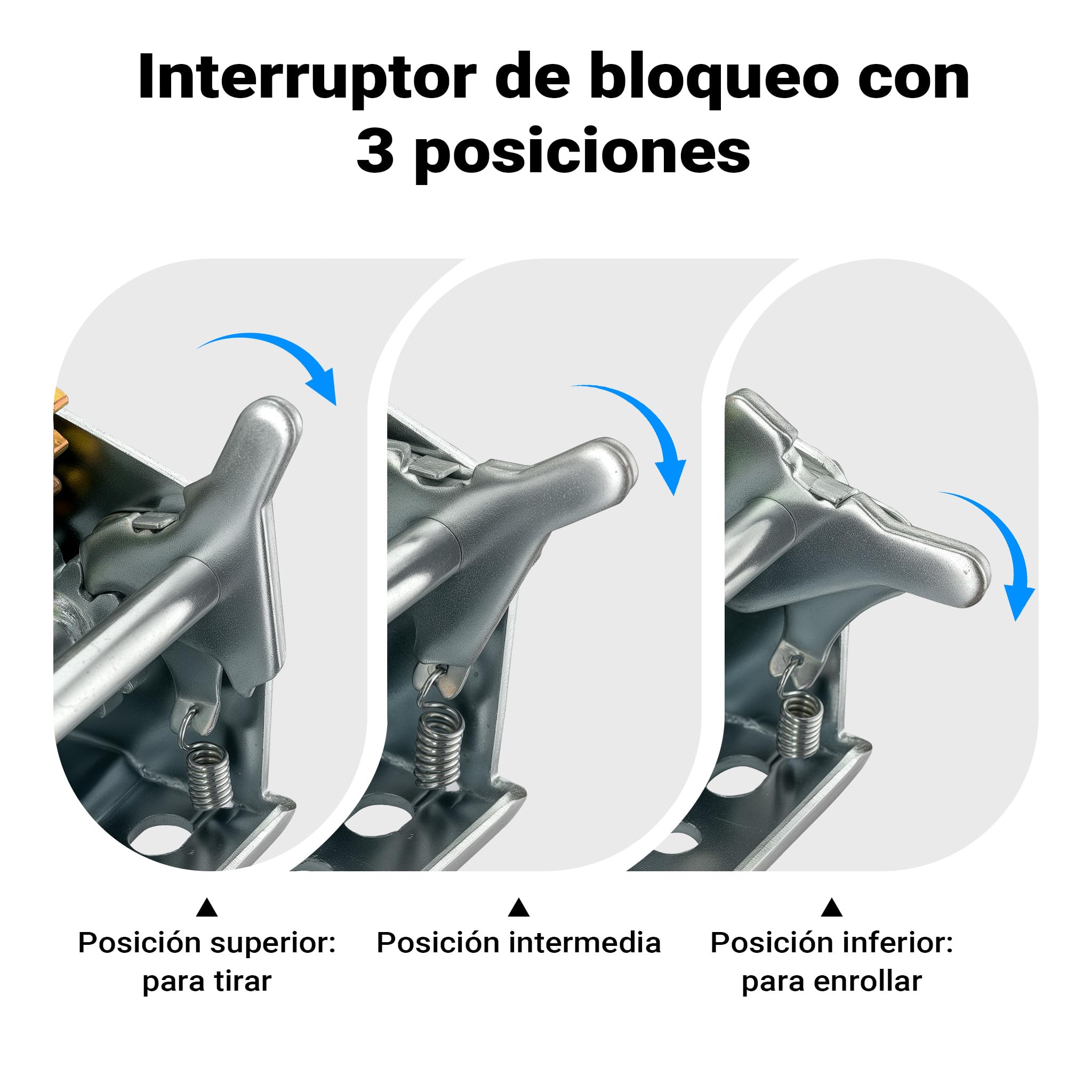 Cabrestante manual hasta 1100kg 8m 4:1 8:1 Polipasto manual Torno cable forestal Fuerza de tracción