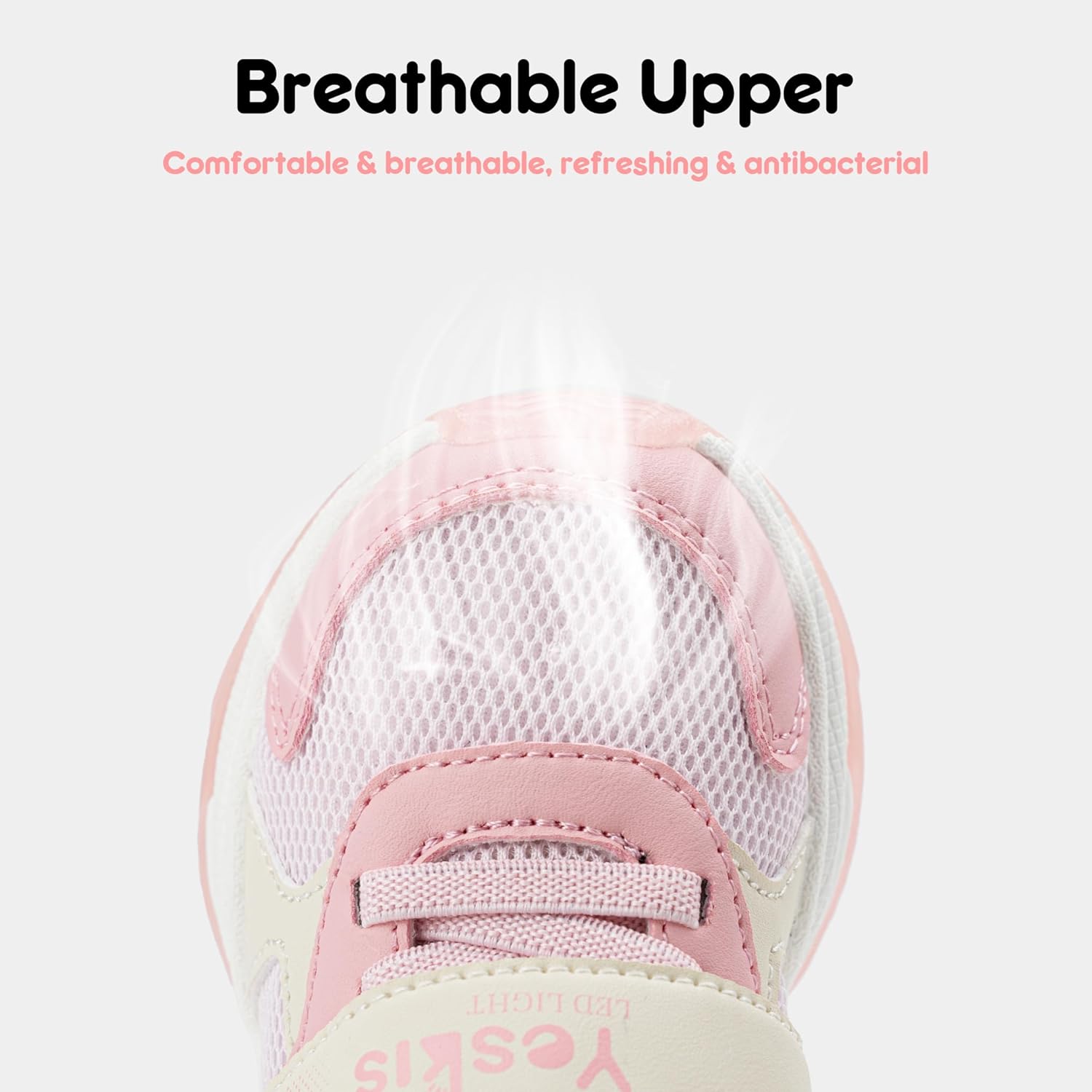 YESKIS Toddler Light Up Sneakers Boys Girls Tennis Shoes On-Off LED Flashing Lightweight Mesh Breathable Running Shoe for Toddler and Little Kids - Image 5