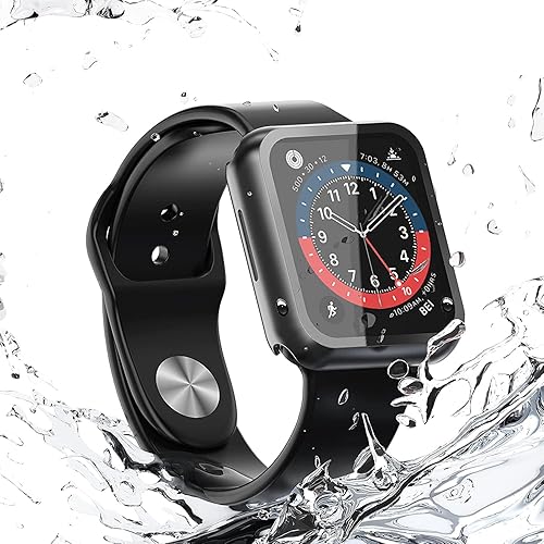 Miniatura 6 de Misxi [Paquete de 2] - Funda impermeable con botón para Apple Watch Series 6, SE, Series 5, Series 4 de 40 mm, funda protectora anticaídas de 1