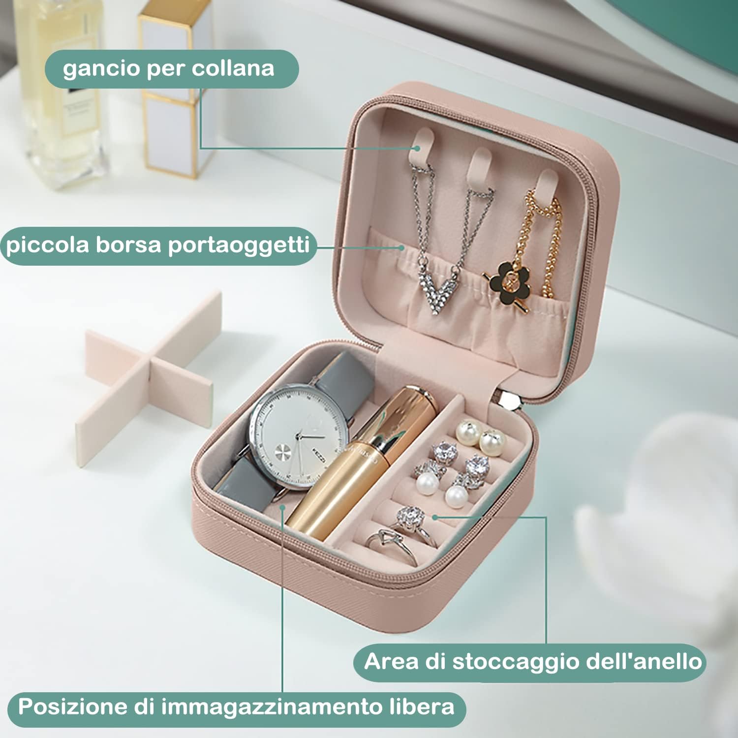 Eslifey Mini portagioie portatile da viaggio con animali della