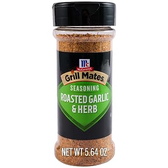 McCormick Grill Mates Roasted Garlic & Herb Seasoning, Savory Blend of Onion, Spices & Herbs, Paprika, Roasted Garlic, Chicken, Pork, Seafood & Veggies, Gluten Free, No MSG Added*, Kosher, 5.64 oz