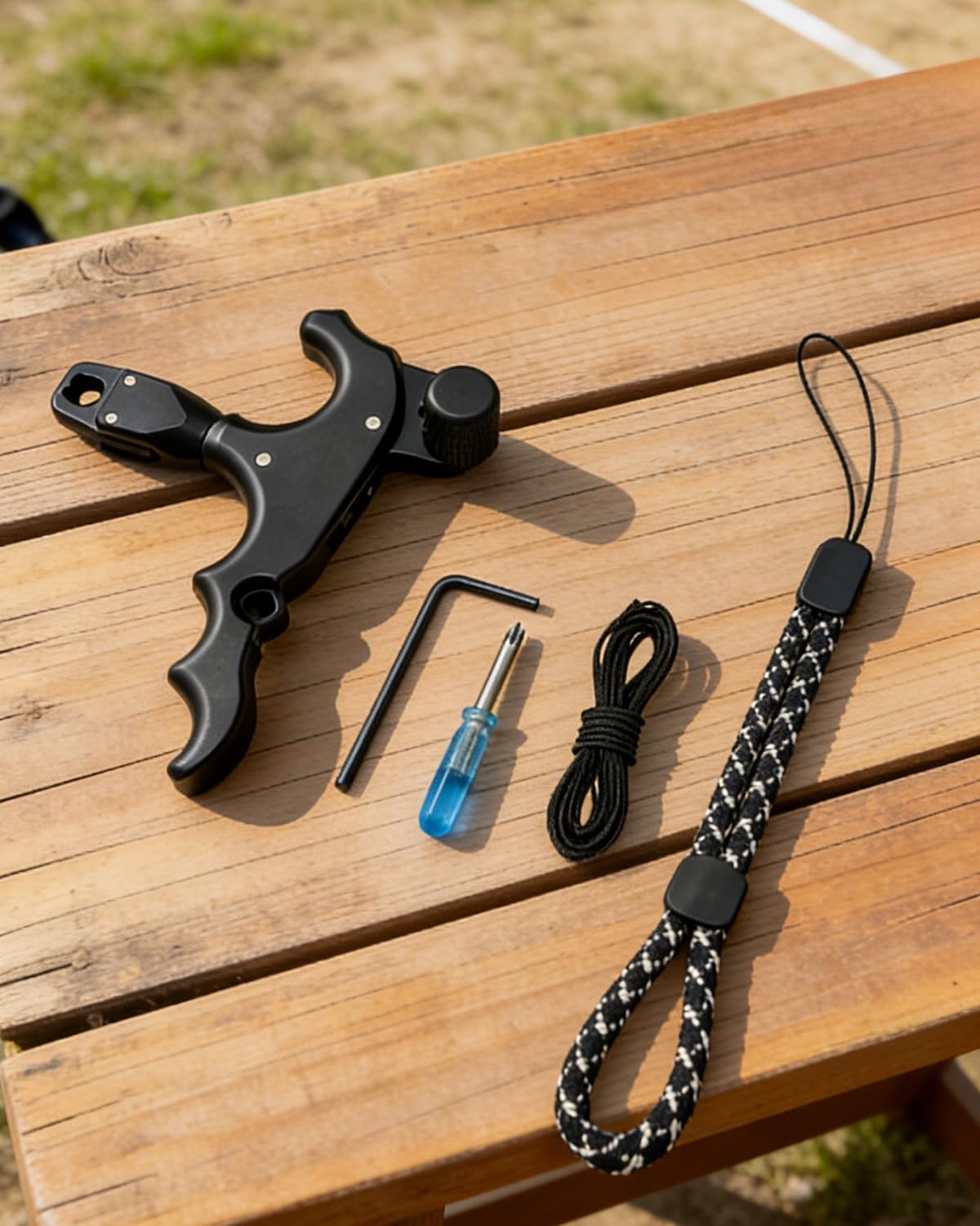 NOVASPARK 360° Rotating Archery Thumb Release for Compound Bow - Adjustable Trigger Sensitivity, Target Panic Aid Kit with Crisp Break & Setup Tools for Target & Hunting