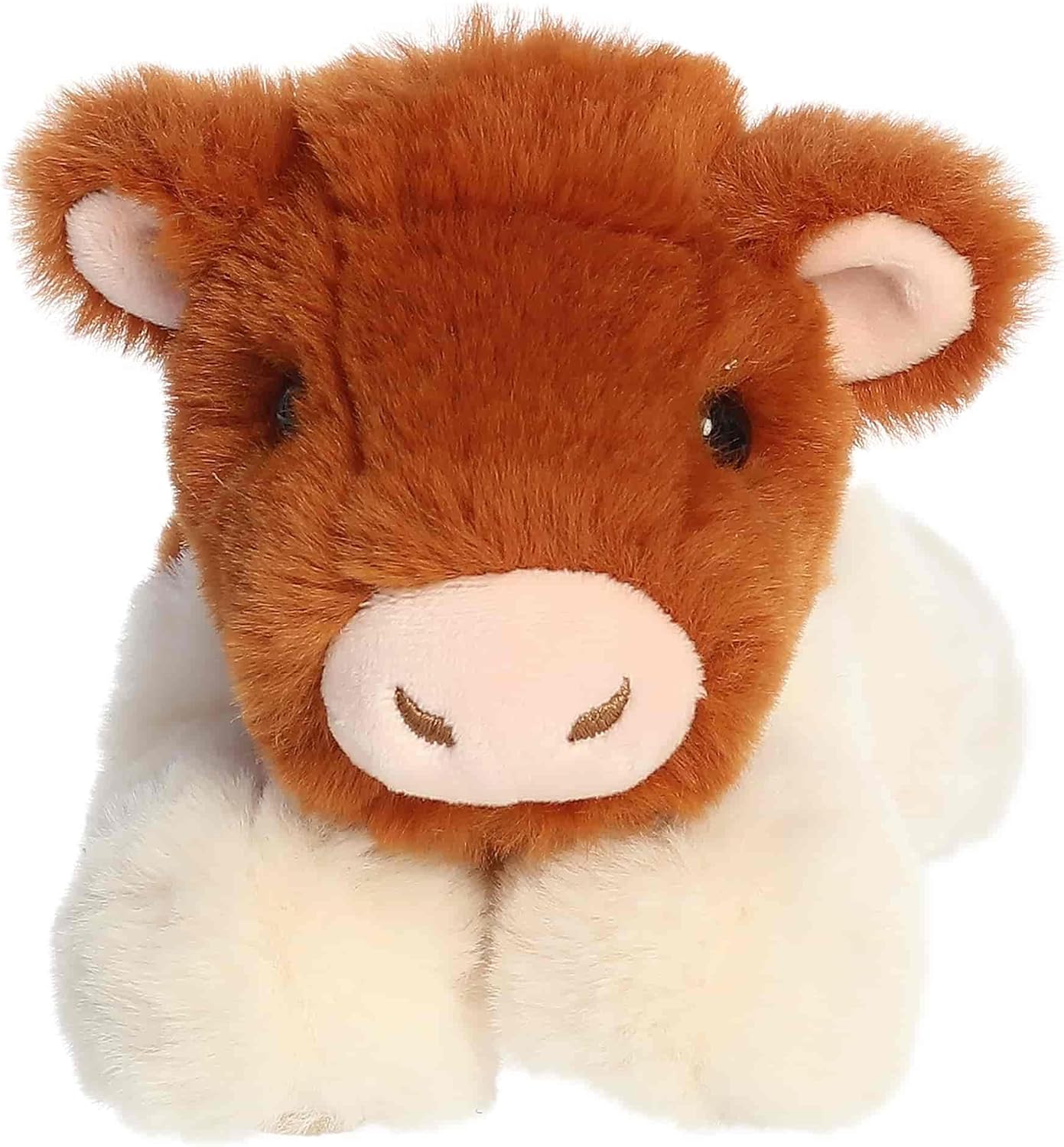 Aurora® Adorable Mini Flopsie™ Wyatt Longhorn Calf™ Stuffed Animal - Mini Companions Ready for Playful Adventures - for Kids All Ages, Toddlers, Adults, and Families - Brown 8 Inches