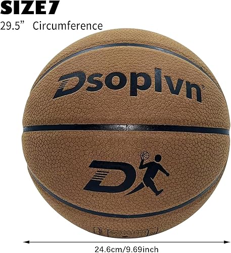 Miniatura 2 de Pelota oficial de baloncesto tamaño 7, antideslizante, resistente al desgaste, rebote alto, pelotas de baloncesto de cuero para interiores y