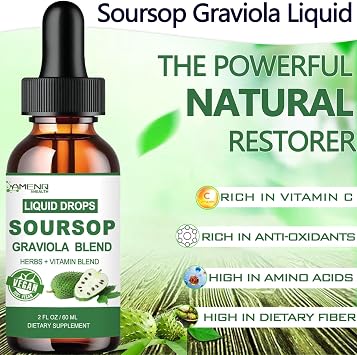 Soursop Bitters Liquid Drops, Soursop Leaves & Fruit Extract with Sea Moss