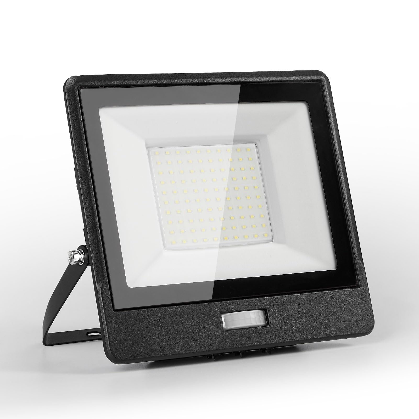Harper Living Black Pir Outdoor Floodlight, Flood & Spot Lighting Ip65 Waterproof Led, 6500K Cool White, 50W Security Lights With Motion Sensor, Super Bright 4300 Lumen, Perfect For Garage Garden Pathway