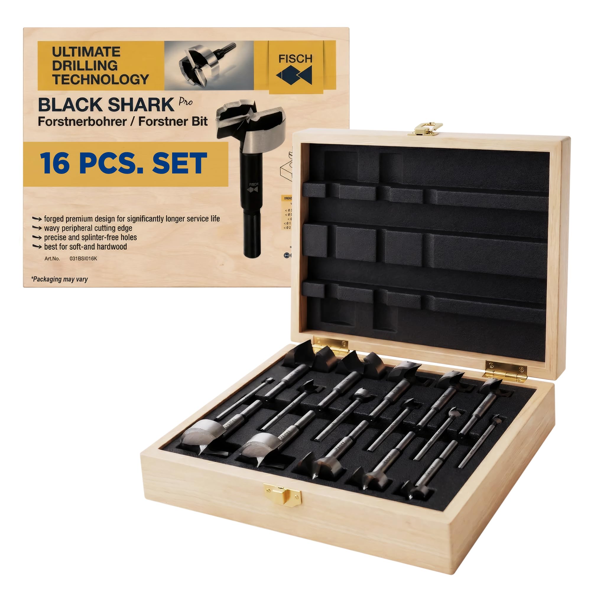 Fisch Black Shark Forged Steel Forstner Drill Bit for Woodworking