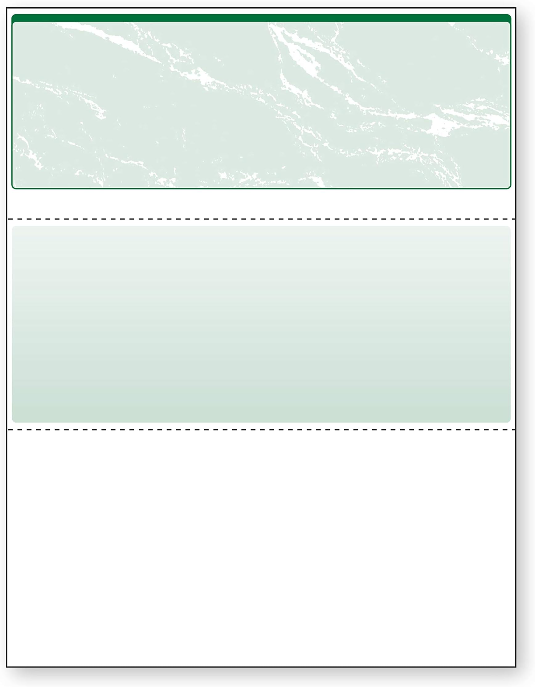 DocuGard Green Marble Top Check, 8.5 x 11 Inches, 24 lb, 500 Sheets, 1 Check Per Sheet (04502)