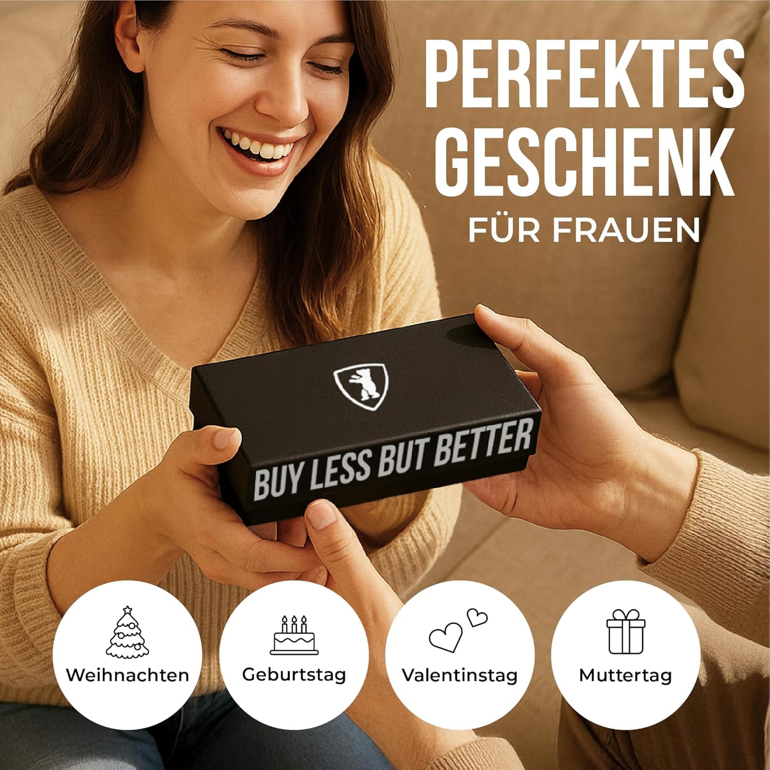 Berliner Bags Vintage Geldbörse Vienna, Große Portemonnaie, Geldbeutel aus Leder mit RFID Schutz, inkl. Geschenk-Box, für Damen - Braun