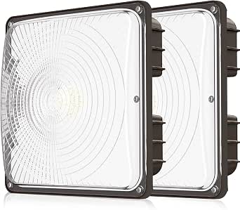 CINOTON 40W LED Canopy Lights UL Listed 5600LM 5000K Daylight 2 Pack