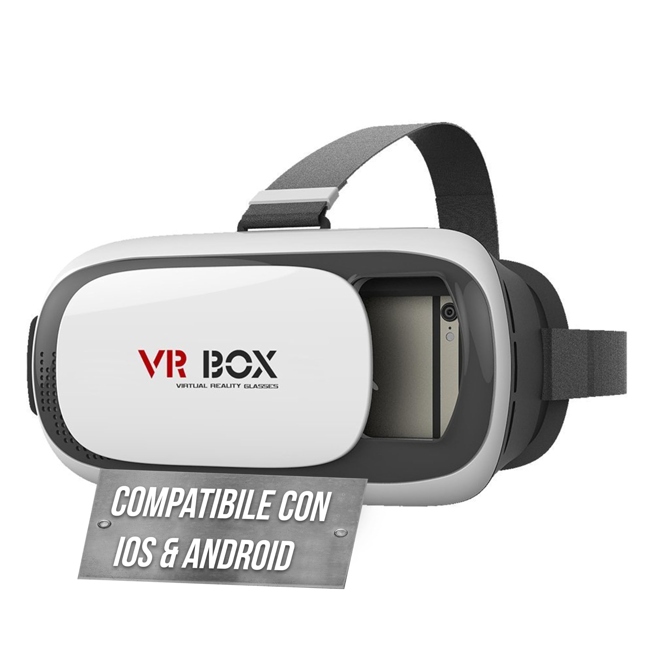 TEMPO DI SALDI Visore Realtà Virtuale 3D compatibile IOS e Android, Visore VR Smartphone da 4.7 a 6 pollici, Occhiali VR per giochi, video e Virtual Reality immersiva