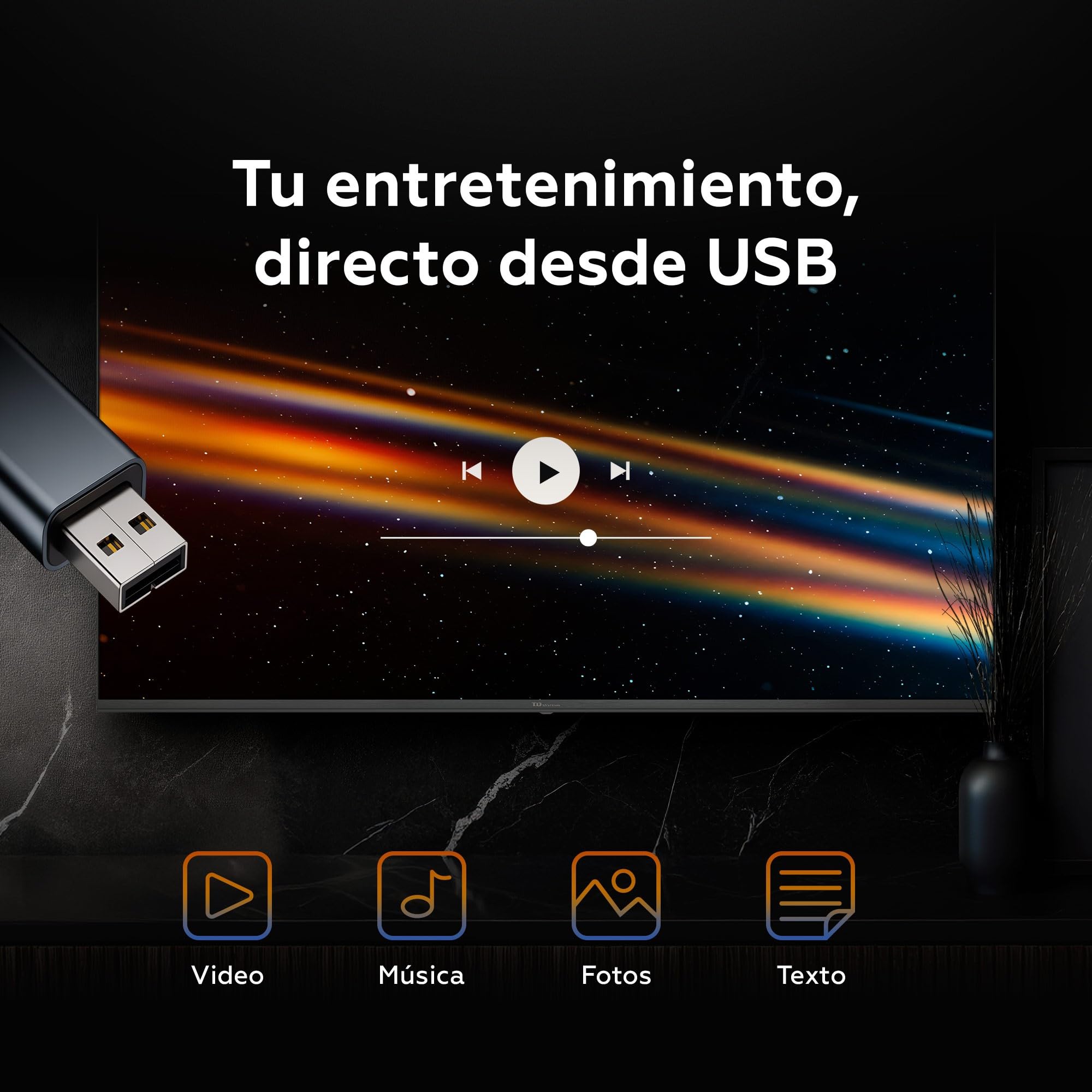 TD Systems - Televisor 40 Pulgadas Full HD no Smart TV, televisión TDT 2025, televisores con 3 años de garantía, 2X HDMI, USB Reproductor y Grabador - PRIME40K21F