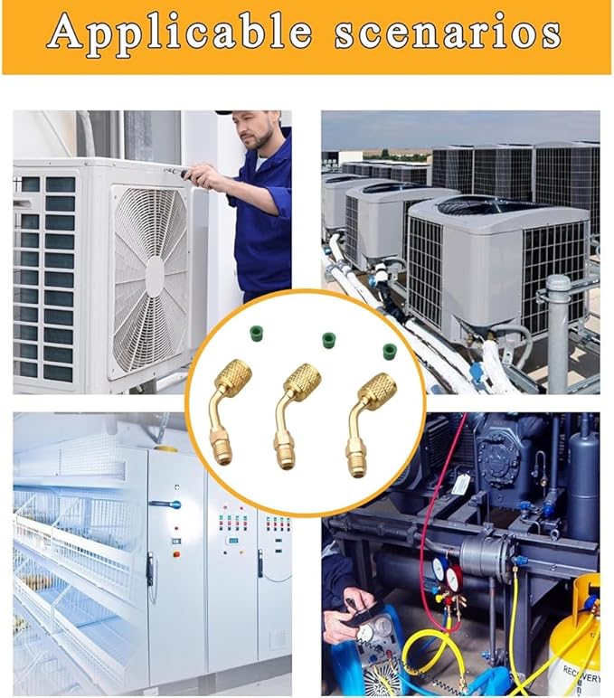 Adaptador de Carga HVAC de Latón para Aire Acondicionado miniatura 3