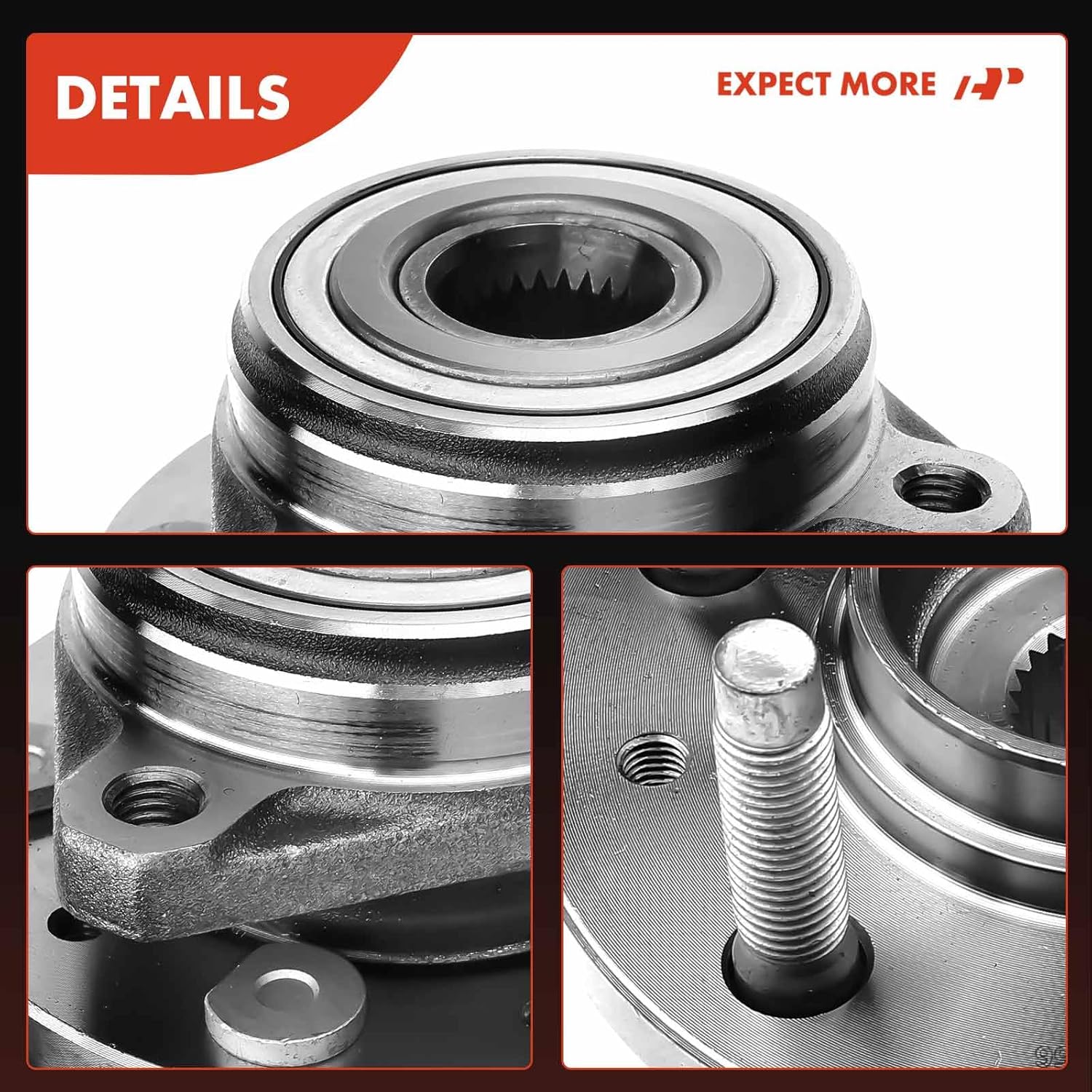 A-Premium Front Wheel Bearing and Hub Assembly with 5-Lug Compatible with Ford Windstar 1998-2003
