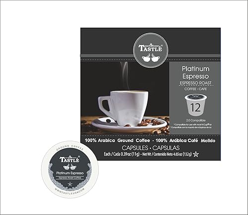 Miniatura 6 de Cafe Tastlé Platinum Espresso Roast - Café de una sola porción, 48 unidades (paquete de 4)