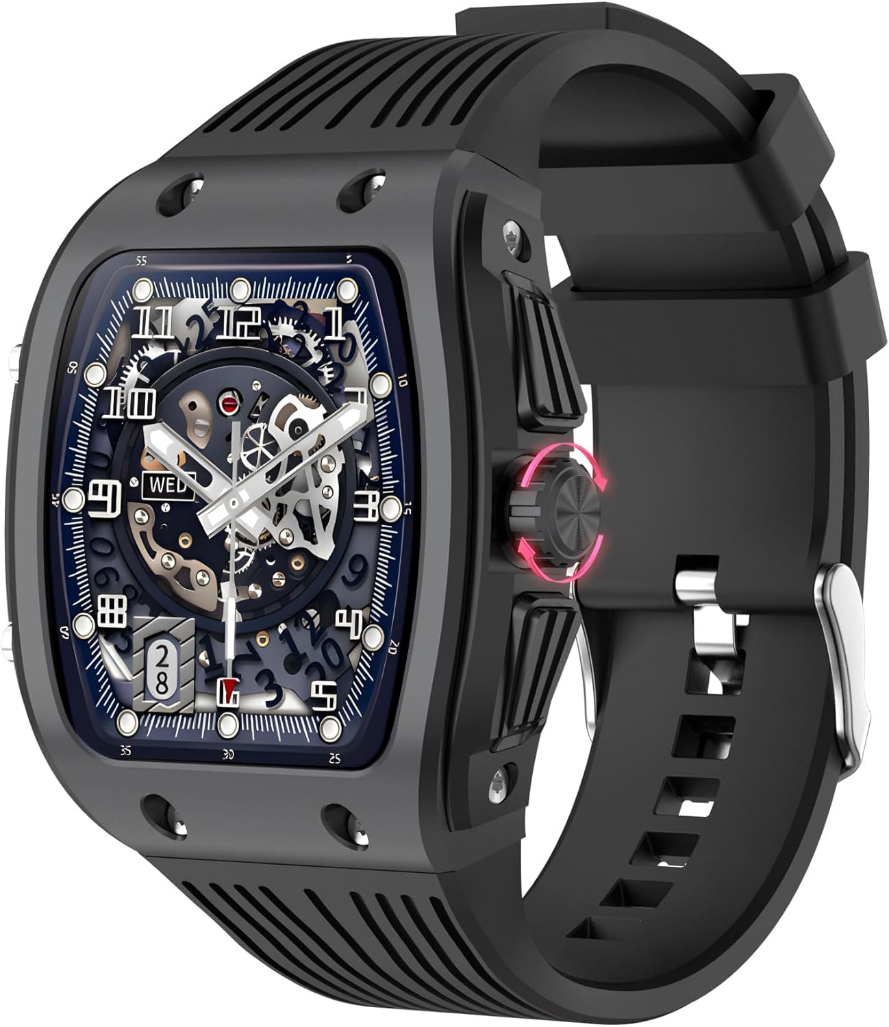 BRIBEJAT Smart Watch for Men Answer/Make Call, HD 1.76″ Zinc Alloy Case Smartwatch Waterproof 123+ Sports Modes, AI Watch Face, Pedometer SpO2/Heart Rate/Sleep Monitor for iPhone Android Phone