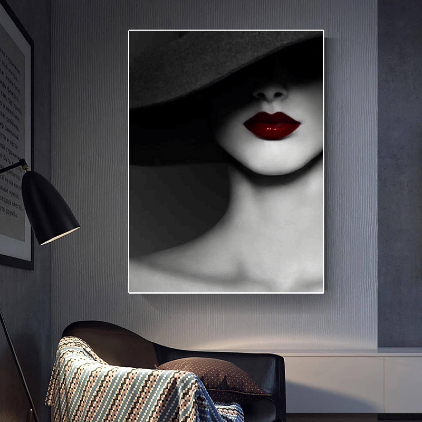 Woman in a hat Canvas Schilderij PP14014O20