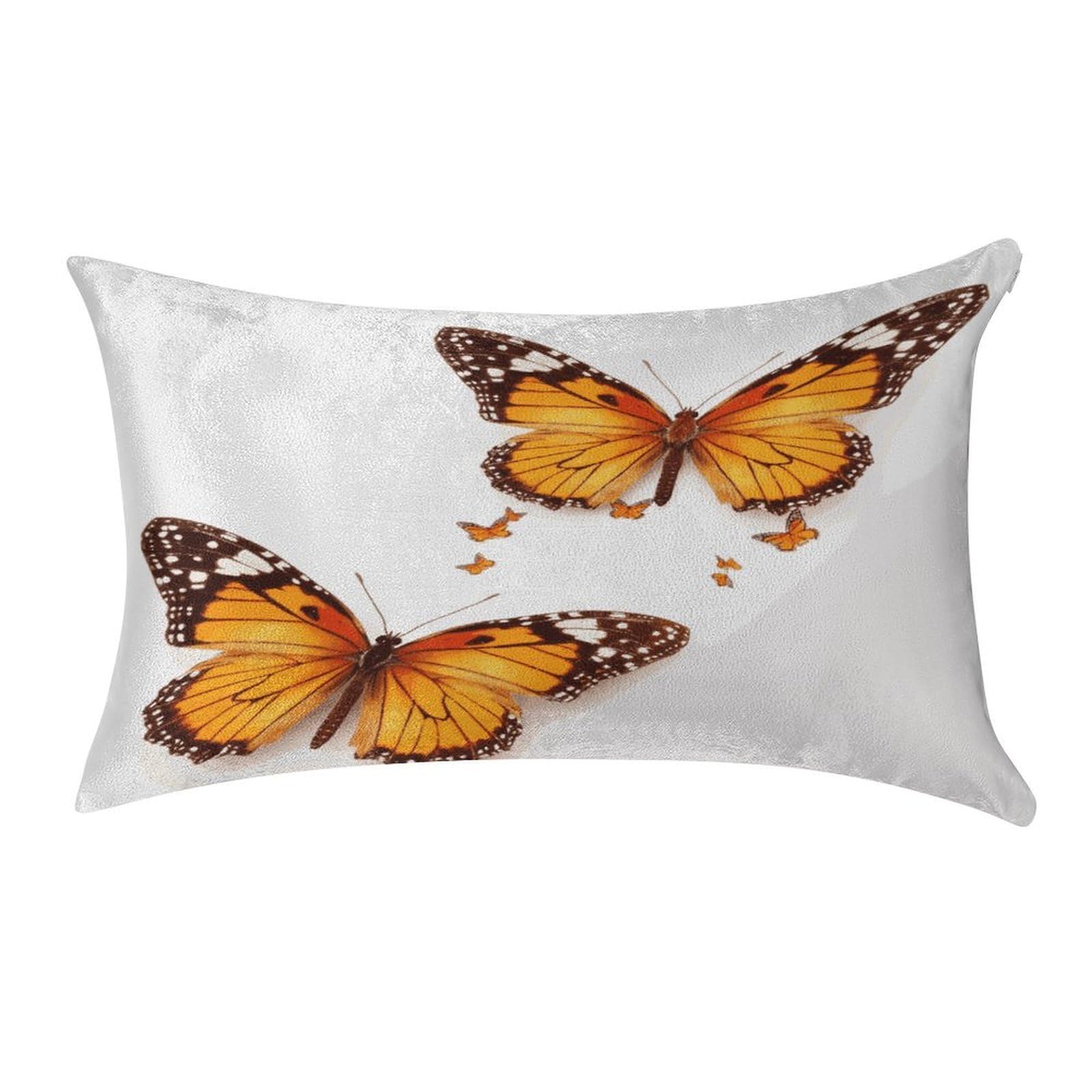 Fekiloot Style Orange Butterfly Pillow Covers Home Decor Pillow Cases