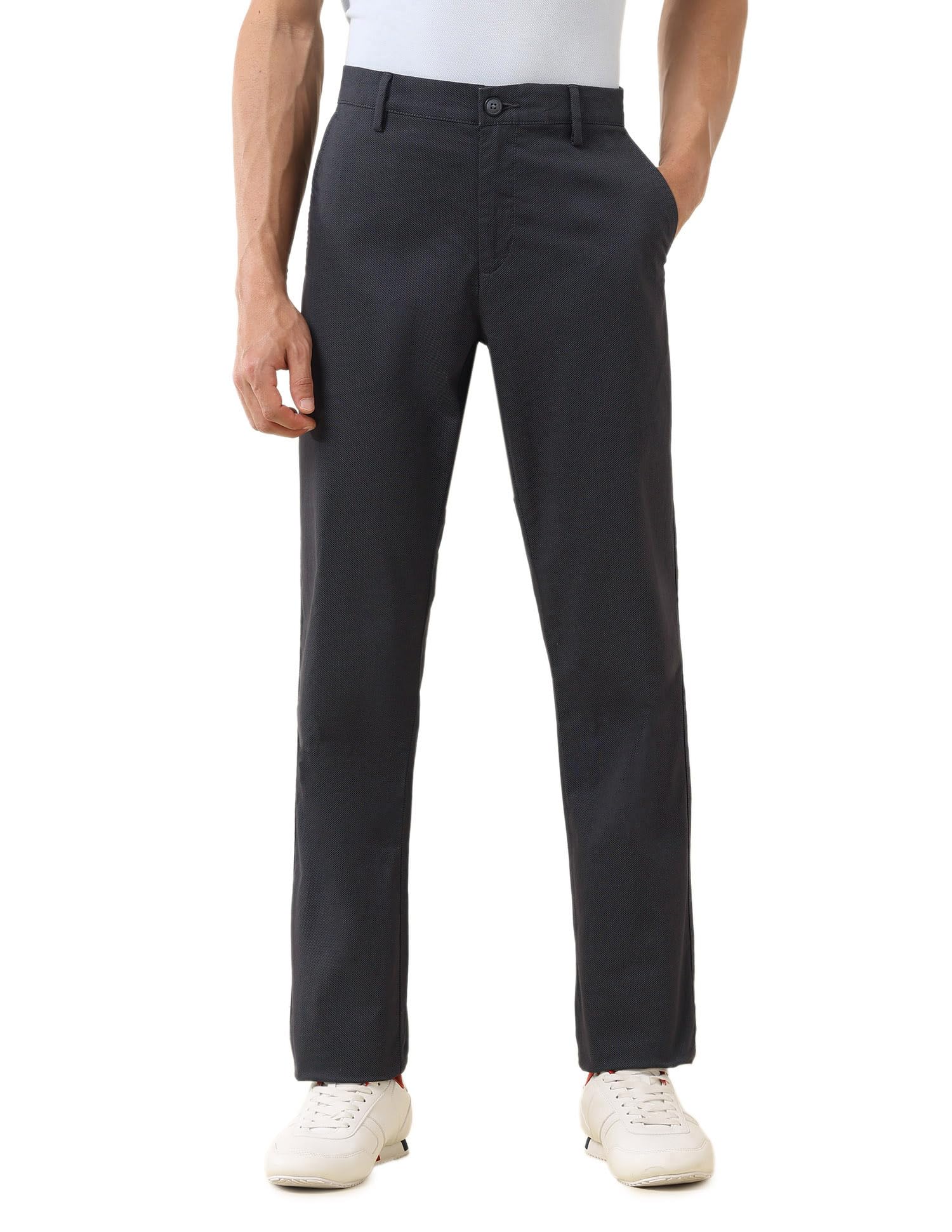 u.s. polo assn. U.S.Polo Association Men's Solid Riley Straight Fit Trousers-picture-24