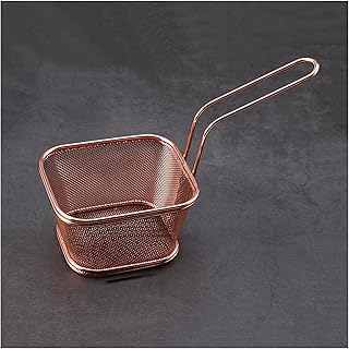 Kosz Na Frytki Mały Kosz Smażony Ze Stali Nierdzewnej Kosz O Gęstej Siatce Kosz Na Frytki Zagęszczony Kosz Na Frytki Do Restauracji, Batoniki Z Przekąskami Frytownica Z Koszem (Kolor: B) (B)