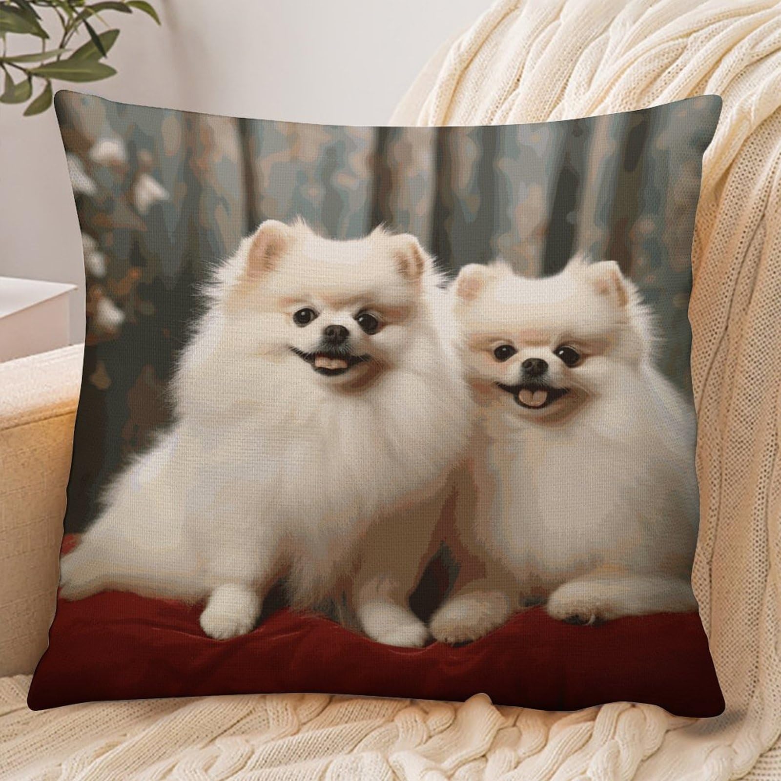 Fekiloot Style Short-Haired Pomeranian Dog Pillowcase Pillow Sham Pillow Case