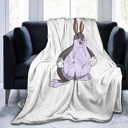 Engshi Big Chungus Soft And Warm Throw Blanket Digital Printed Ultra Soft Micro Fleece Blanket Amazon Co Uk Home Kitchen