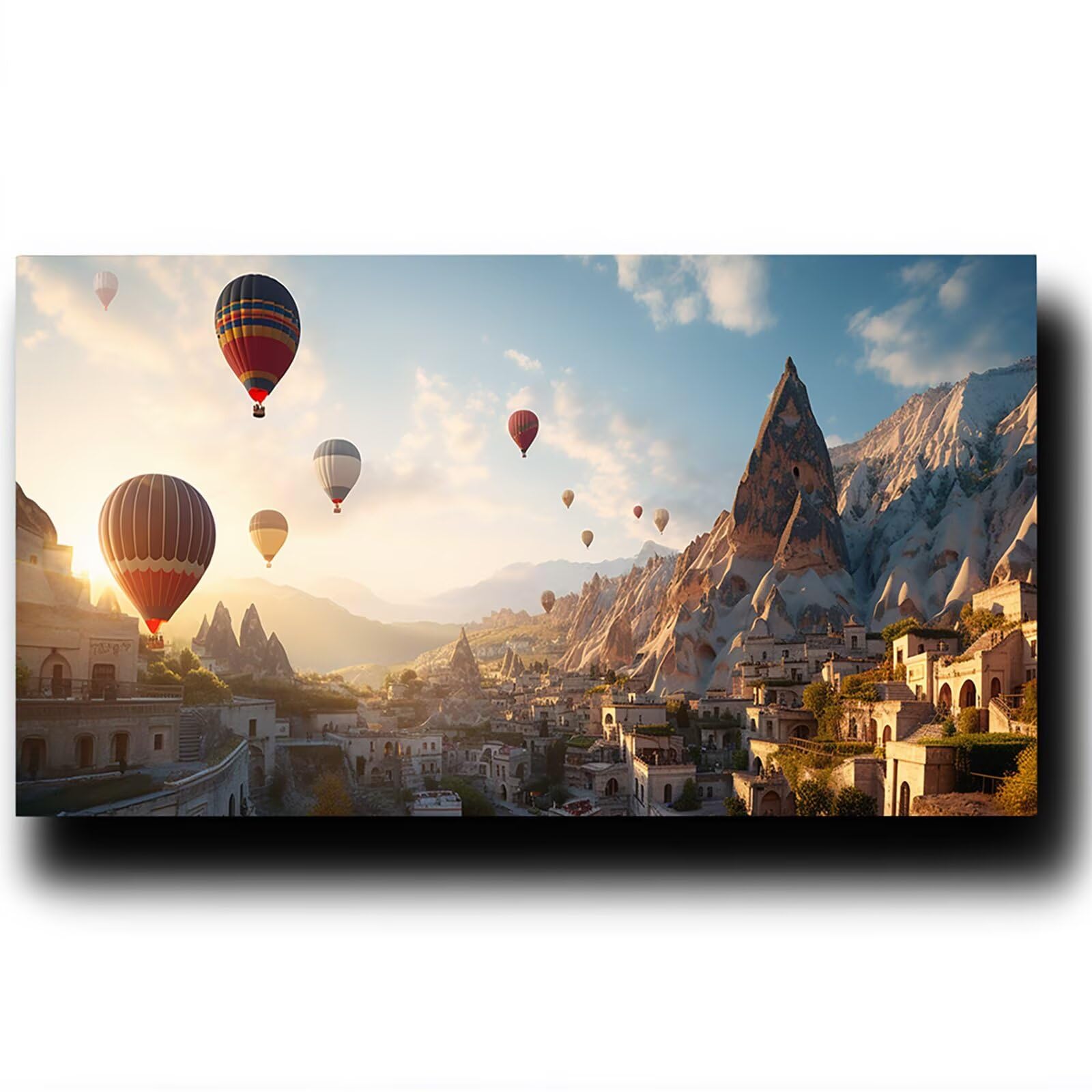 Pintar por Numeros Adultos Globo, Pintar por Numeros Niños Kit Manualidades Adultos Ciudad Cuadros para Pintar por Numeros Pintura Acrílico, Cuadros Decorativos Regalos Para Mujer 80X160cm 7w-6-1