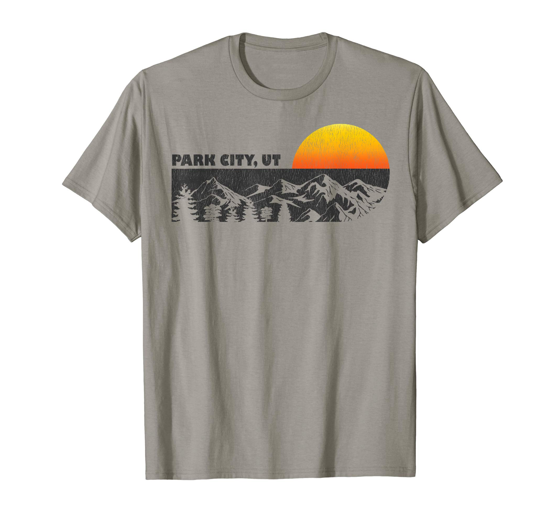 Retro Park City Utah Mountain Sunset Winter T-Shirt