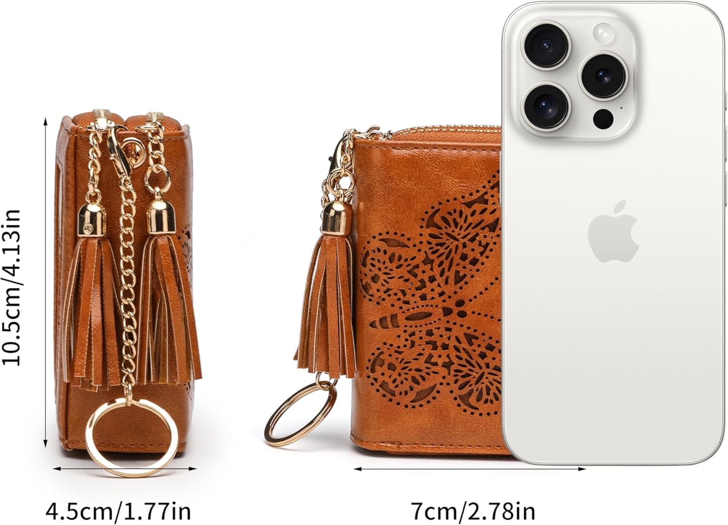 RFID Credit Card Holder Double Zipper Card Case Small Wallets for Women Leather Multifunctional Holders - Image 4