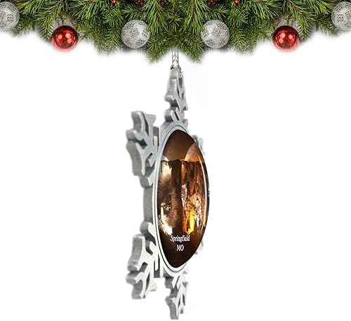 Miniatura 2 de Springfield Fantastic Caverns Missouri USA - Adorno de Navidad para árbol de Navidad, regalo de recuerdo de metal de cristal