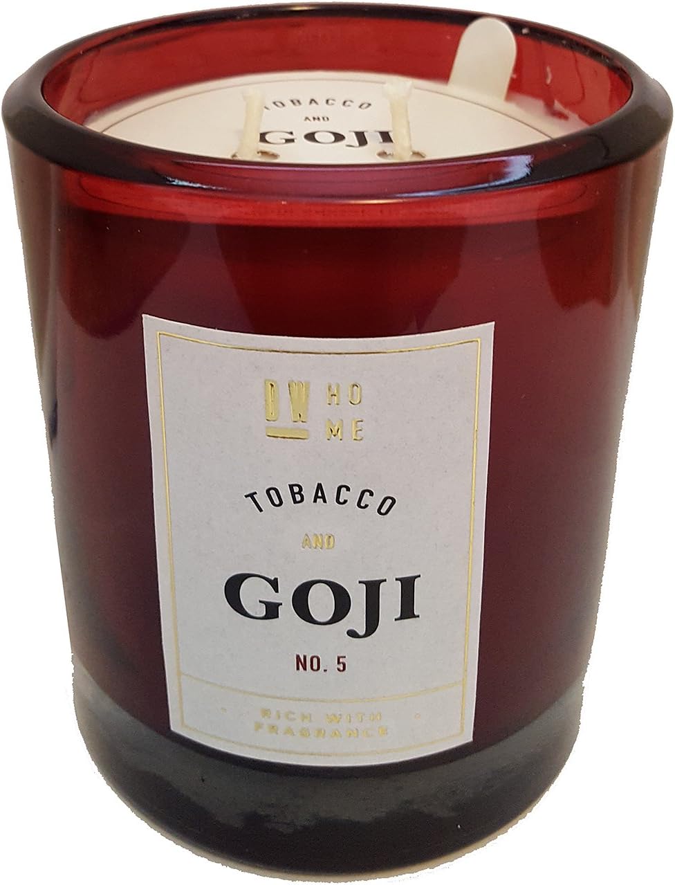 DW Home No. 5 Tobacco and Goji 2-Wick Candle 13.386 Oz. in Glass