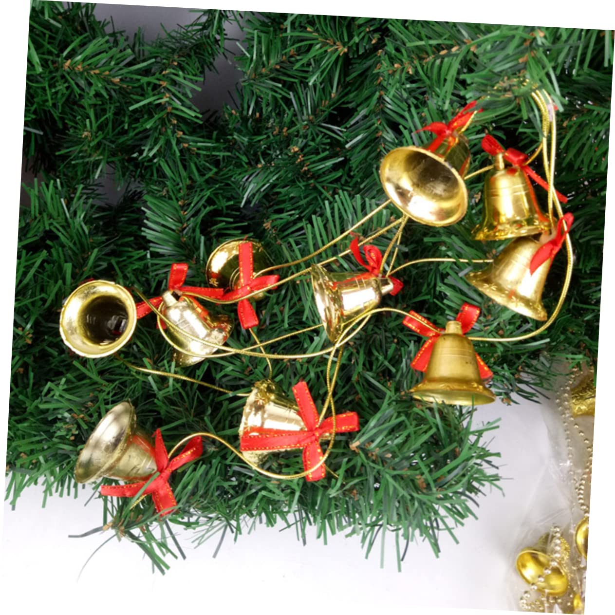 Decorazioni natalizie a forma di campana, 1 campana natalizia appesa, fiocco natalizio con campanelle, albero di Natale