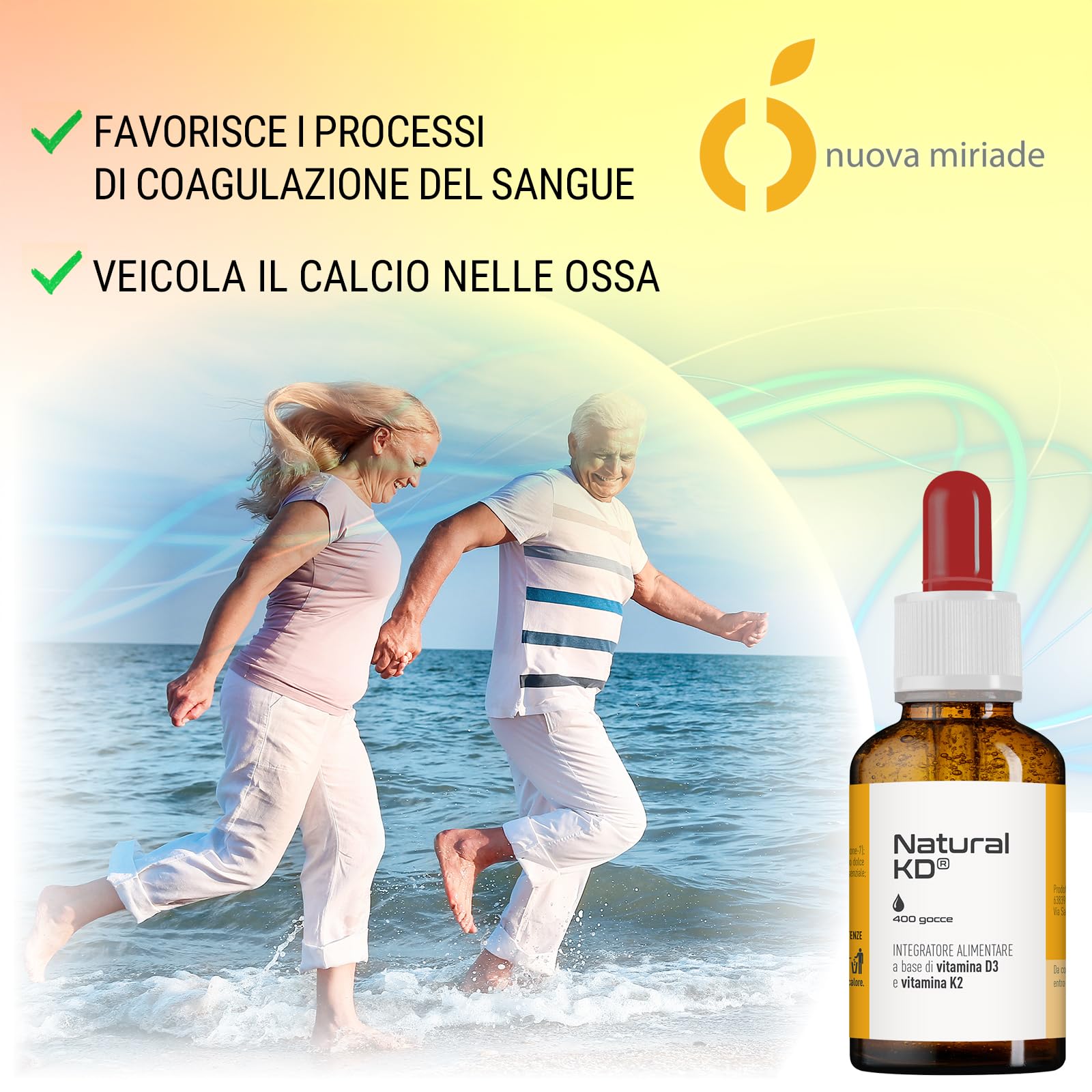 Vitamina D3 K2 in Gocce Vegano da Lichene Islandese – Integratore al Gusto Arancia per Ossa e Sistema Immunitario – Dosaggio Personalizzabile (500 UI/goccia) – Ideale per Difficoltà a Deglutire