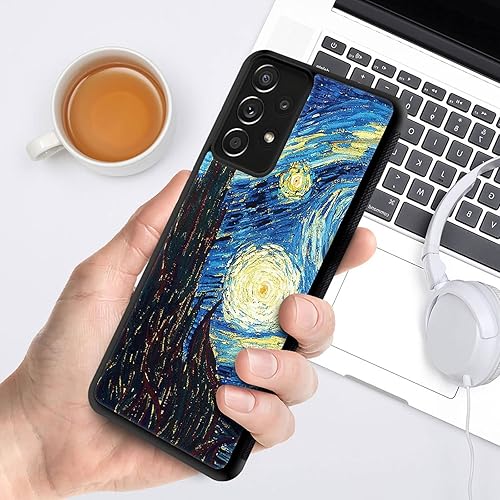 Miniatura 6 de CARLOCA Funda compatible con Samsung Galaxy A53 5G, diseño gráfico de identidad de aceite de noche estrellada, a prueba de golpes, antiarañazos,