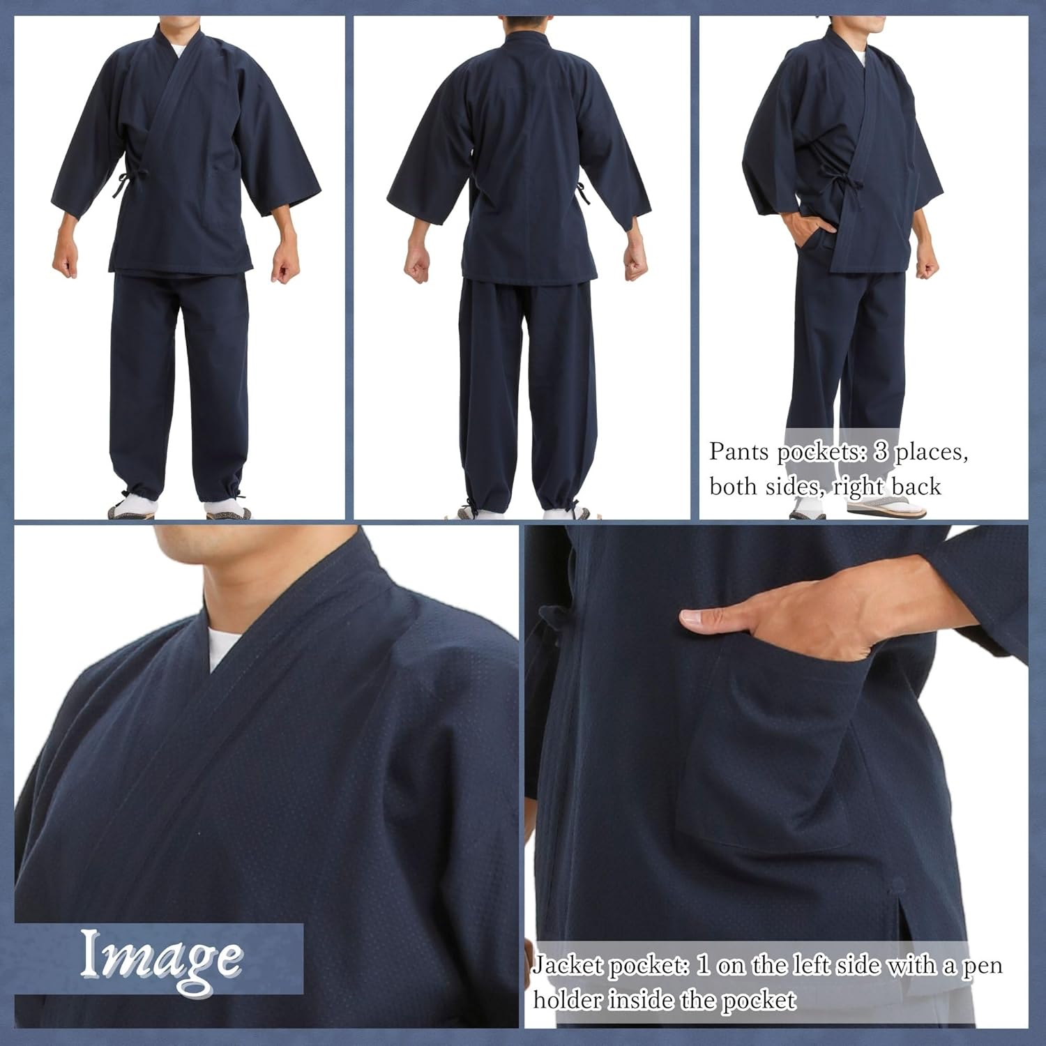 Edoten Sasiko Samue(100% Cotton) Rich Texture,Men