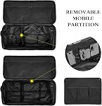 Extra Large Rolling Travel Duffle Bag with Wheels Shoes Compartment Wet Pocket 85-100L Big Expandable Duffel Bag for Men Women Heavy Duty Foldable Carry on Collapsible Luggage Camping, Black