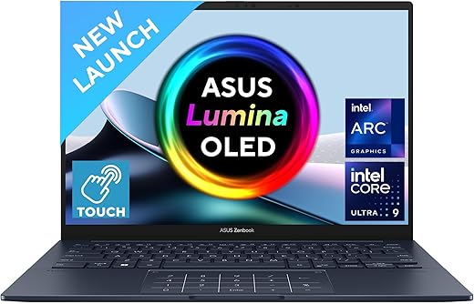 ASUS Zenbook 14, Intel Core Ultra 9 185H, 14″ 3K OLED 16:10 120Hz, Thin & Light Laptop, Built-in AI (32GB/1TB SSD/Win11/Office…