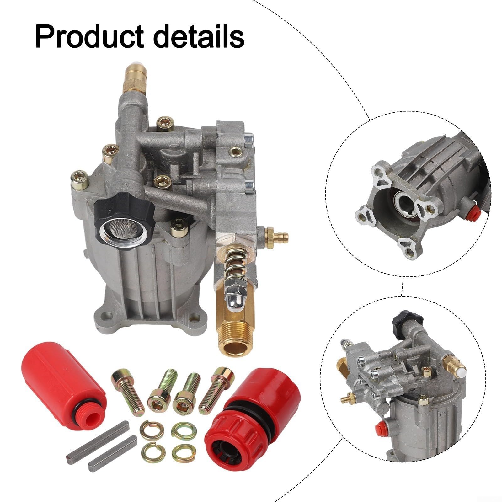 Pompa orizzontale per idropulitrice 3400 PSI 2,5 GPM con albero da 3/4", valvola di sfiato termico per pulitori di gas artigiani