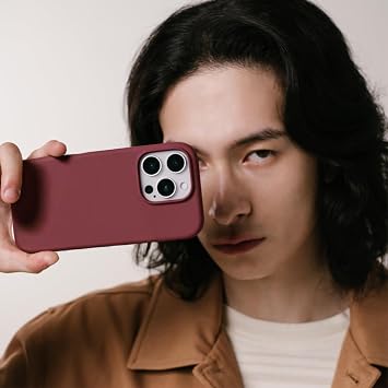 Babilden iPhone Kılıf İnce Sıvı Silikon 3 Katmanlı Tam Kaplamalı Yumuşak Jel Kauçuk Kılıf Kapak, Mürdüm (iPhone 11 Pro Max 22)