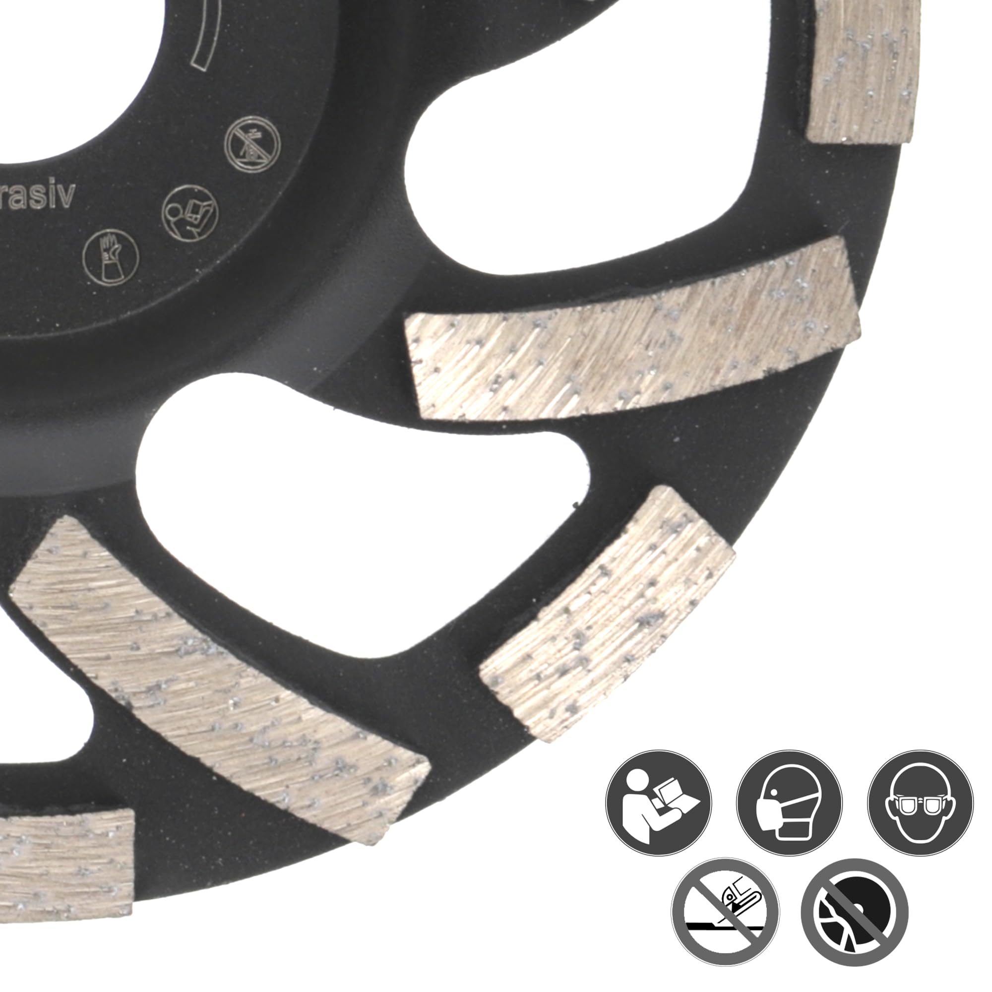 PRODIAMANT ST91 Meule boisseau diamantée turbo 125 mm x 22,23 mm pour asphalte chape matériaux abrasifs