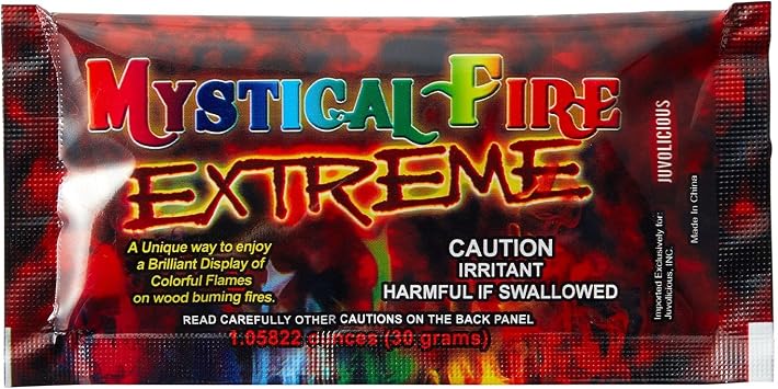 Mystical Fire Extreme Color Changing Flames for Wood Burning Fire Pits, Campfires 50 Packets
