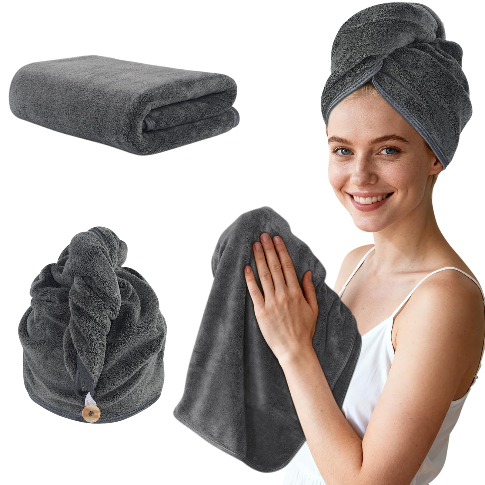 KinHwa 4er Set Geschirrtücher Mikrofaser in 45x65cm Hochsaug
