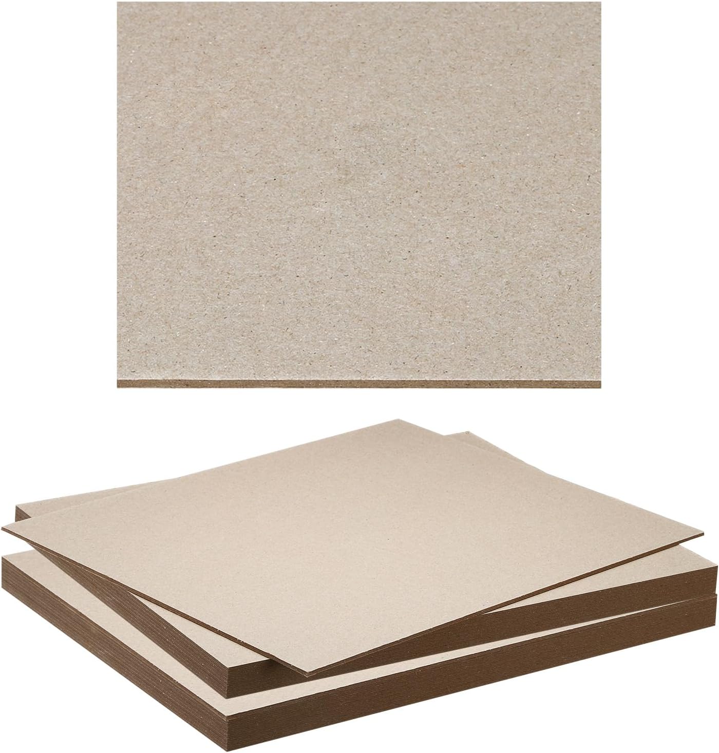 PATIKIL 12x8x0.1" Chipboard Sheets, 20Pcs 100PT Thick Book Board Binders Board Sturdy Bookbinding Supplies for Book Binding Cover, Gray